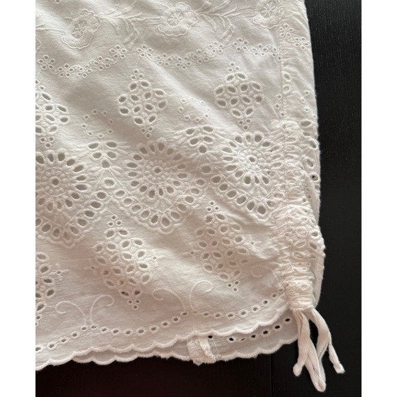 Sundance Summer White Eyelet Bermuda Shorts Womens 8 Cotton Lined Classic Resort - Picture 6 of 16